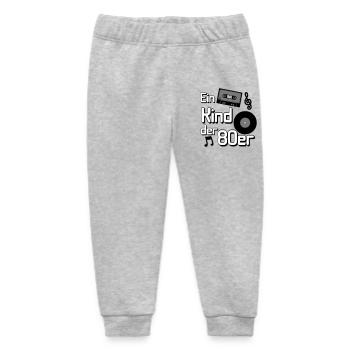 80er Party Retro Fun Shirt , Ein Kind der 80er(25) - Baby Organic Jogginghose Baby Tumbler von Stanley/Stella - Grau meliert - Vorne