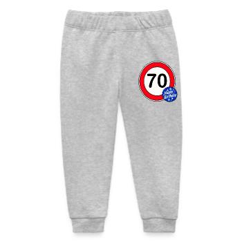 70th Birthday , 70 , Happy Birthday (25) - Baby Organic Sweatpants by Stanley/Stella - heather grey - Front