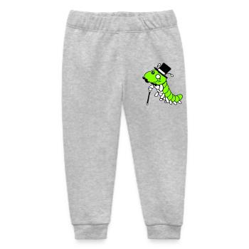 Caterpillar Sir Lord Rich Monocle Glasses Top Hat - Baby Organic Sweatpants by Stanley/Stella - heather grey - Front