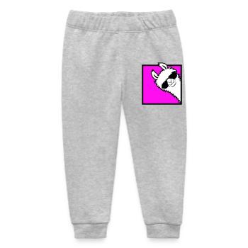 Lama Cool Guckt um Ecke Seite Sonnenbrille Alpaka - Baby Organic Jogginghose Baby Tumbler von Stanley/Stella - Grau meliert - Vorne