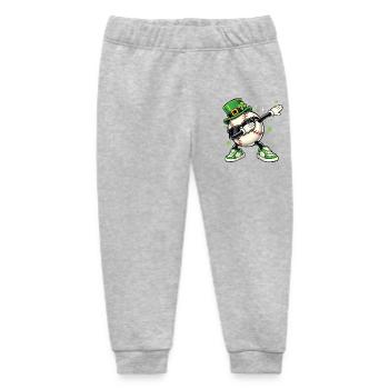 Baseball Leprechaun St Patrick’s - Baby Organic Sweatpants by Stanley/Stella - heather grey - Front