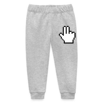 Maushand 2 Finger - Baby Organic Jogginghose Baby Tumbler von Stanley/Stella - Grau meliert - Vorne