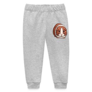 Guinea Pig Puff Cartoon - Baby Organic Sweatpants by Stanley/Stella - heather grey - Front