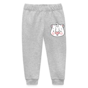 Zartes Bärengesicht Herznase - Baby Organic Jogginghose Baby Tumbler von Stanley/Stella - Grau meliert - Vorne
