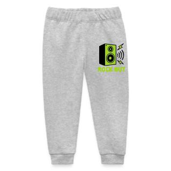 Rock Out Lautsprecher Icon - Baby Organic Jogginghose Baby Tumbler von Stanley/Stella - Grau meliert - Vorne