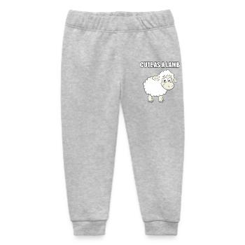 Cute As a Lamm lustiger Baby-Schaf-Cartoon - Baby Organic Jogginghose Baby Tumbler von Stanley/Stella - Grau meliert - Vorne