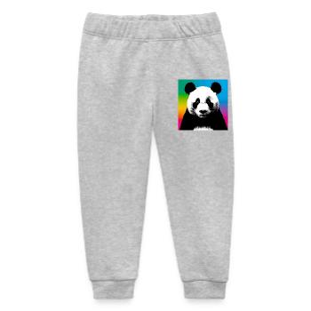panda - Baby Organic Sweatpants by Stanley/Stella - heather grey - Front
