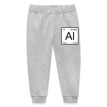 AI Aluminum Periodic Table Style Design - Baby Organic Sweatpants by Stanley/Stella - heather grey - Front