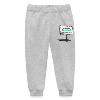 Mia Redn Boarisch   Bayrischer Dialekt Humor  - Baby Organic Jogginghose Baby Tumbler von Stanley/Stella - Grau meliert - Vorne