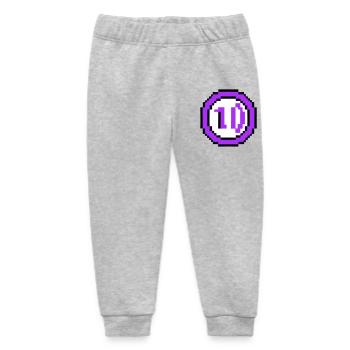 Arcade Coin 10 Years Anniversary - Baby Organic Sweatpants by Stanley/Stella - heather grey - Front