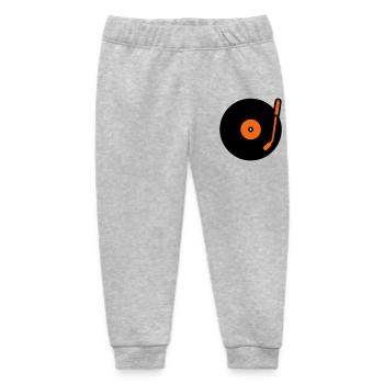 Retro Audio Schallplatte Tonarm - Baby Organic Jogginghose Baby Tumbler von Stanley/Stella - Grau meliert - Vorne
