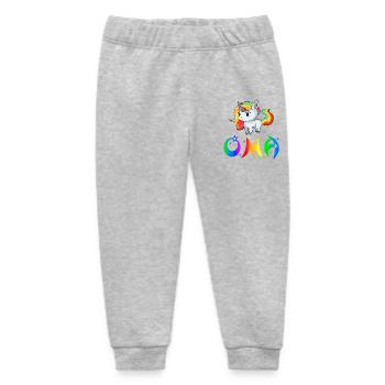 Unicorn granny - Baby Organic Sweatpants by Stanley/Stella - heather grey - Front