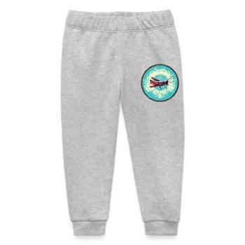 Detailed grasshopper illustration - Baby Organic Sweatpants by Stanley/Stella - heather grey - Front