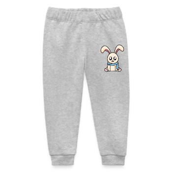 Winter bunny - design - Baby Organic Sweatpants by Stanley/Stella - heather grey - Front
