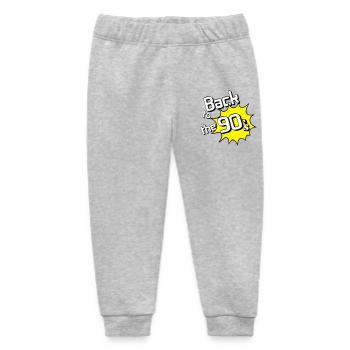 90s Party , Theme Party , 90s Back to (25) - Baby Organic Sweatpants by Stanley/Stella - heather grey - Front