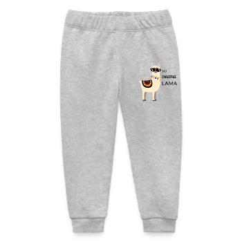 NO DRAMA LAMA - Baby Organic Sweatpants by Stanley/Stella - heather grey - Front