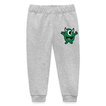 green monster - Baby Organic Sweatpants by Stanley/Stella - heather grey - Front