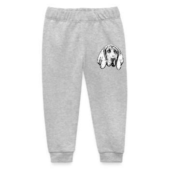 Bloodhound Portrait - Baby Organic Jogginghose Baby Tumbler von Stanley/Stella - Grau meliert - Vorne