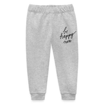Be happy now! - Baby Organic Sweatpants by Stanley/Stella - heather grey - Front