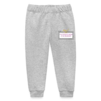 Ich will keine Dinge, sondern Momente - Baby Organic Jogginghose Baby Tumbler von Stanley/Stella - Grau meliert - Vorne