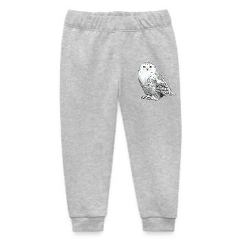 Snowy owl white - Baby Organic Sweatpants by Stanley/Stella - heather grey - Front