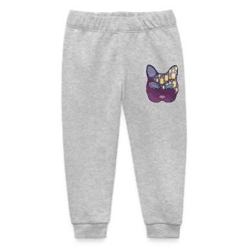 Lantern Neko Mask - Baby Organic Sweatpants by Stanley/Stella - heather grey - Front