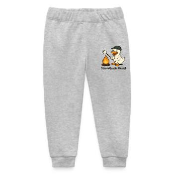 S'more Quacks Please! – Camping Duck - Baby Organic Sweatpants by Stanley/Stella - heather grey - Front