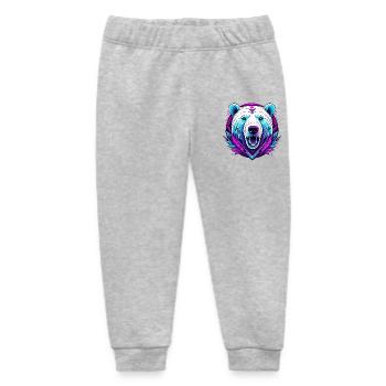  White Bear mit Neonakzenten - Baby Organic Jogginghose Baby Tumbler von Stanley/Stella - Grau meliert - Vorne