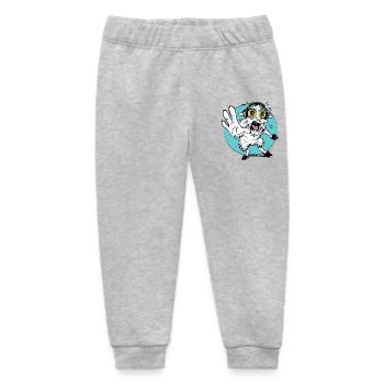 Shocked Sheep Cartoon Tee - Baby Organic Sweatpants by Stanley/Stella - heather grey - Front