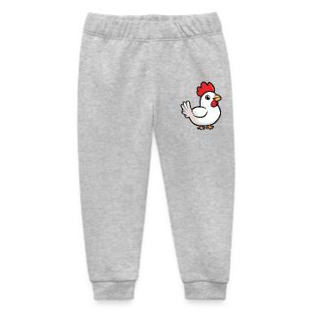 Chicken Cartoon - Baby Organic Sweatpants by Stanley/Stella - heather grey - Front