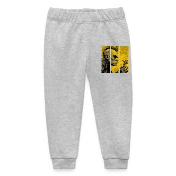 Punk rocker watches butterfly - Baby Organic Sweatpants by Stanley/Stella - heather grey - Front
