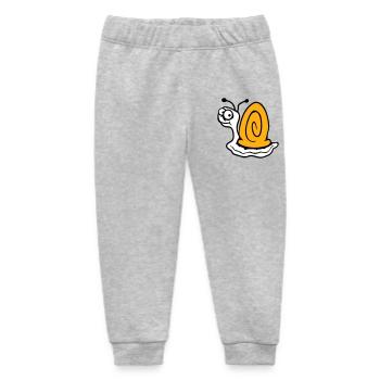Snail anxious unsure looking back cute - Baby Organic Sweatpants by Stanley/Stella - heather grey - Front