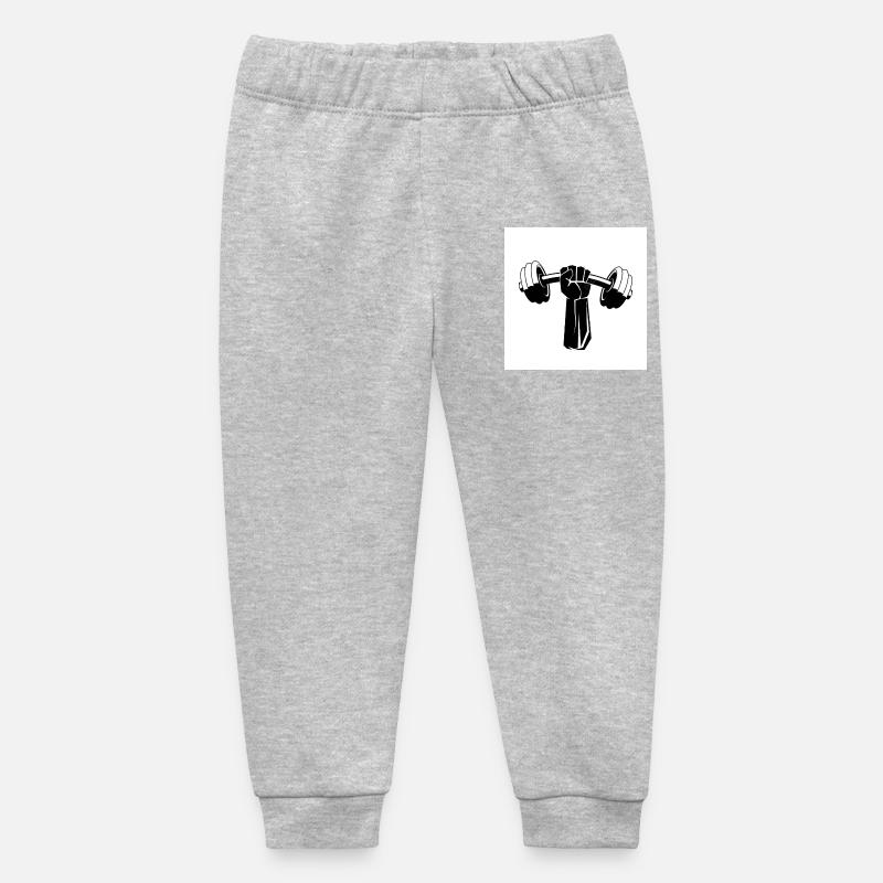 Force de l’haltère Kraftfist - Pantalon de jogging bébé bio Stanley/Stella - gris chiné