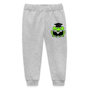 frog graduation high school diploma passed college cute - Baby Organic Sweatpants by Stanley/Stella - heather grey - Front