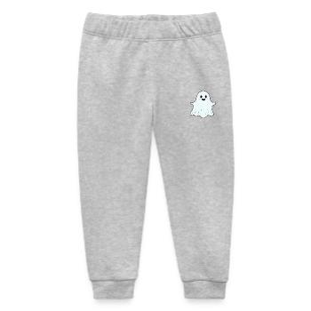 Cuddly Ghost Friend Cute Ghost - Baby Organic Sweatpants by Stanley/Stella - heather grey - Front