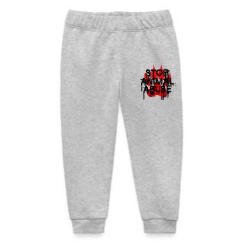 Stop Animal abuse - Baby Organic Sweatpants by Stanley/Stella - heather grey - Front