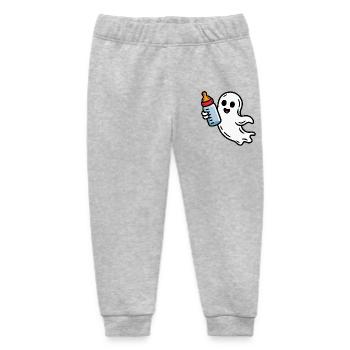 Geisterbaby mit Flasche - Baby Organic Jogginghose Baby Tumbler von Stanley/Stella - Grau meliert - Vorne