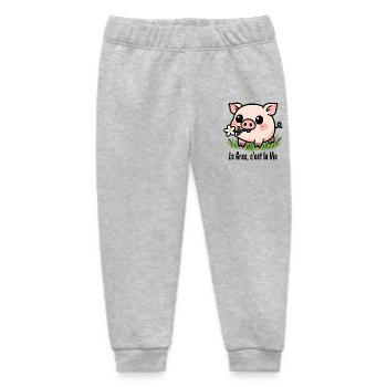 Fat is Life - Baby Organic Sweatpants by Stanley/Stella - heather grey - Front