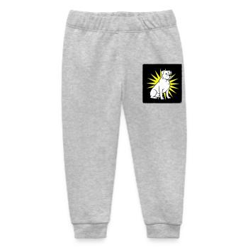 Cooler Hund im Punk Rock & Pop Art Stil - Baby Organic Jogginghose Baby Tumbler von Stanley/Stella - Grau meliert - Vorne