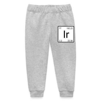 Iridium symbol in the periodic table - Baby Organic Sweatpants by Stanley/Stella - heather grey - Front