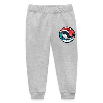 Whale with Santa hat - Baby Organic Sweatpants by Stanley/Stella - heather grey - Front