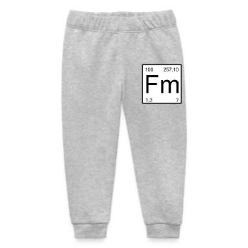 Fermium Period Table Design - Baby Organic Sweatpants by Stanley/Stella - heather grey - Front
