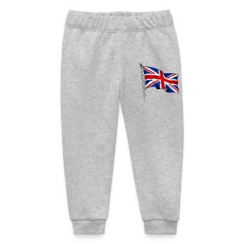 Great Britain England Flag - Baby Organic Sweatpants by Stanley/Stella - heather grey - Front
