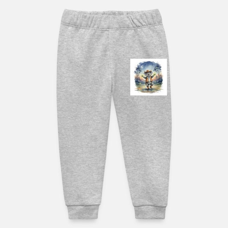 Mehni le cow-boy Koala - Pantalon de jogging bébé bio Stanley/Stella - gris chiné