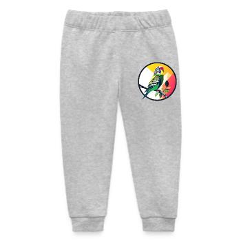 Magnificent Parrot Parakeet Color Magic Budgie - Baby Organic Sweatpants by Stanley/Stella - heather grey - Front