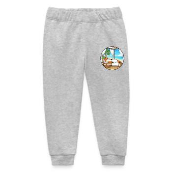 Strand-Spa Fuchs-Tier-Entspannungskunst - Baby Organic Jogginghose Baby Tumbler von Stanley/Stella - Grau meliert - Vorne