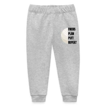 Focus Plan Putt Repeat – Golfslogan - Baby Organic Jogginghose Baby Tumbler von Stanley/Stella - Grau meliert - Vorne