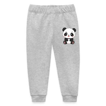 süßer Panda - Baby Organic Jogginghose Baby Tumbler von Stanley/Stella - Grau meliert - Vorne