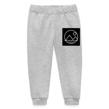 Moon and mountain landscape - Baby Organic Sweatpants by Stanley/Stella - heather grey - Front