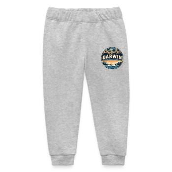 Retro Darwin Mindil Beach Travel Badge - Baby Organic Sweatpants by Stanley/Stella - heather grey - Front